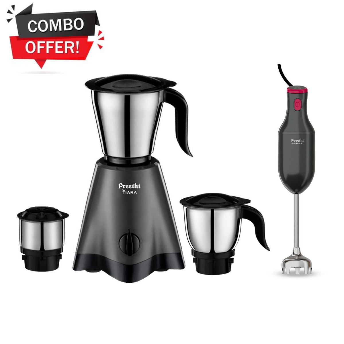 Preethi Tiara Mixer Grinder and Hand Blender Combo
