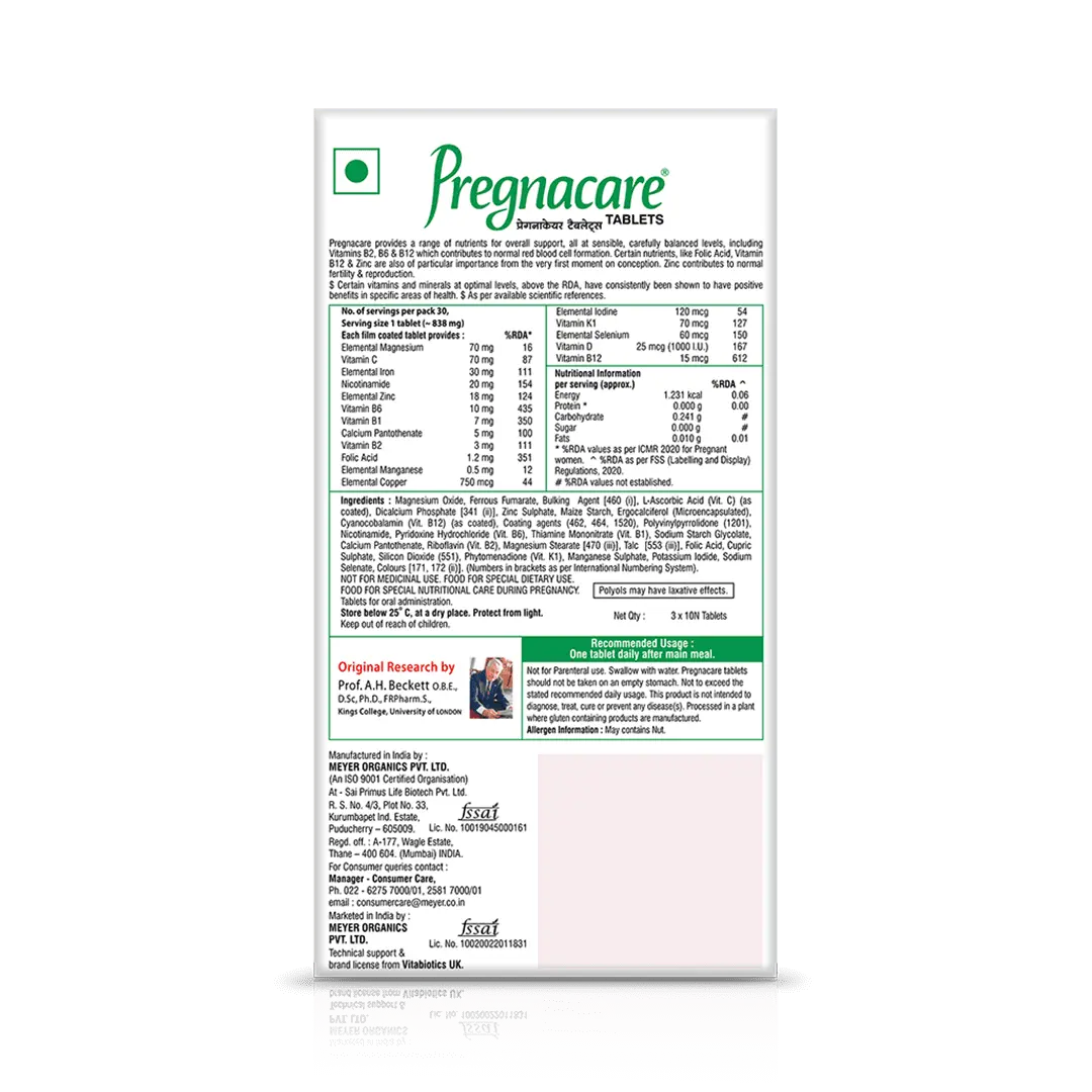 Vitabiotics Pregnacare 30 Tablets