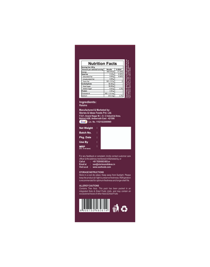SAO Foods Premium Raisins 250gm