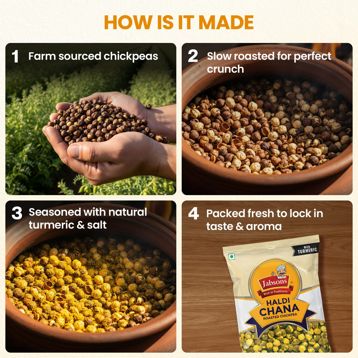 Jabsons Foods Haldi Roasted Chana
