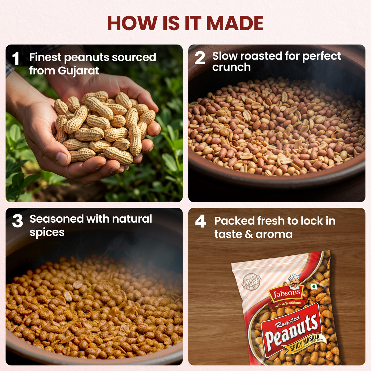 Jabsons Foods Spicy Masala Roasted Peanuts