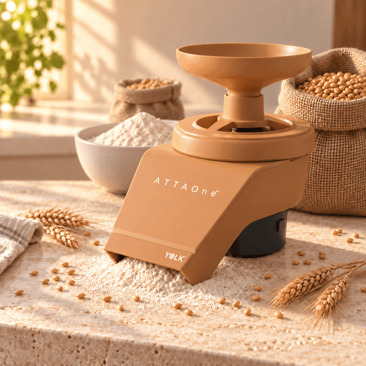 Yolk ATTAOne Mini Flour Mill Attachment for Mixer Grinder