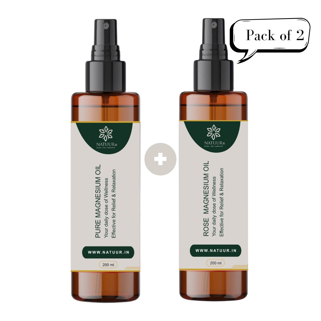 Natuur Pure Magnesium Oil + Rose Magnesium Oil 200 ml