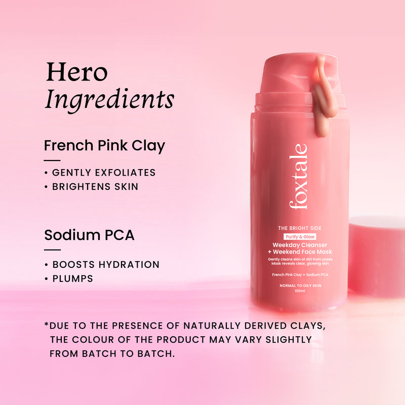 Foxtale Purify and Glow Cleanser + Mask