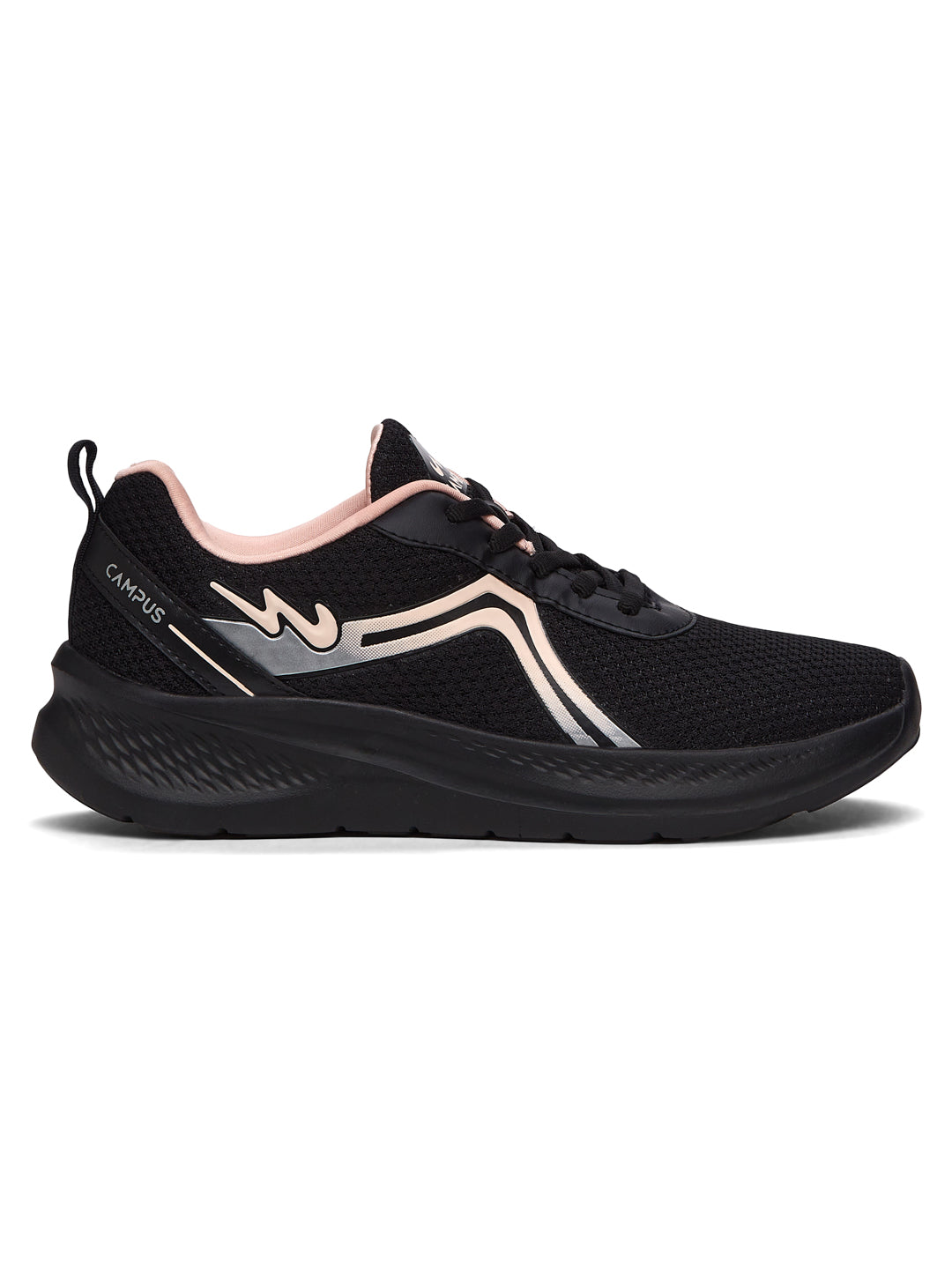 Campus RAYE Black Womens Running Shoes