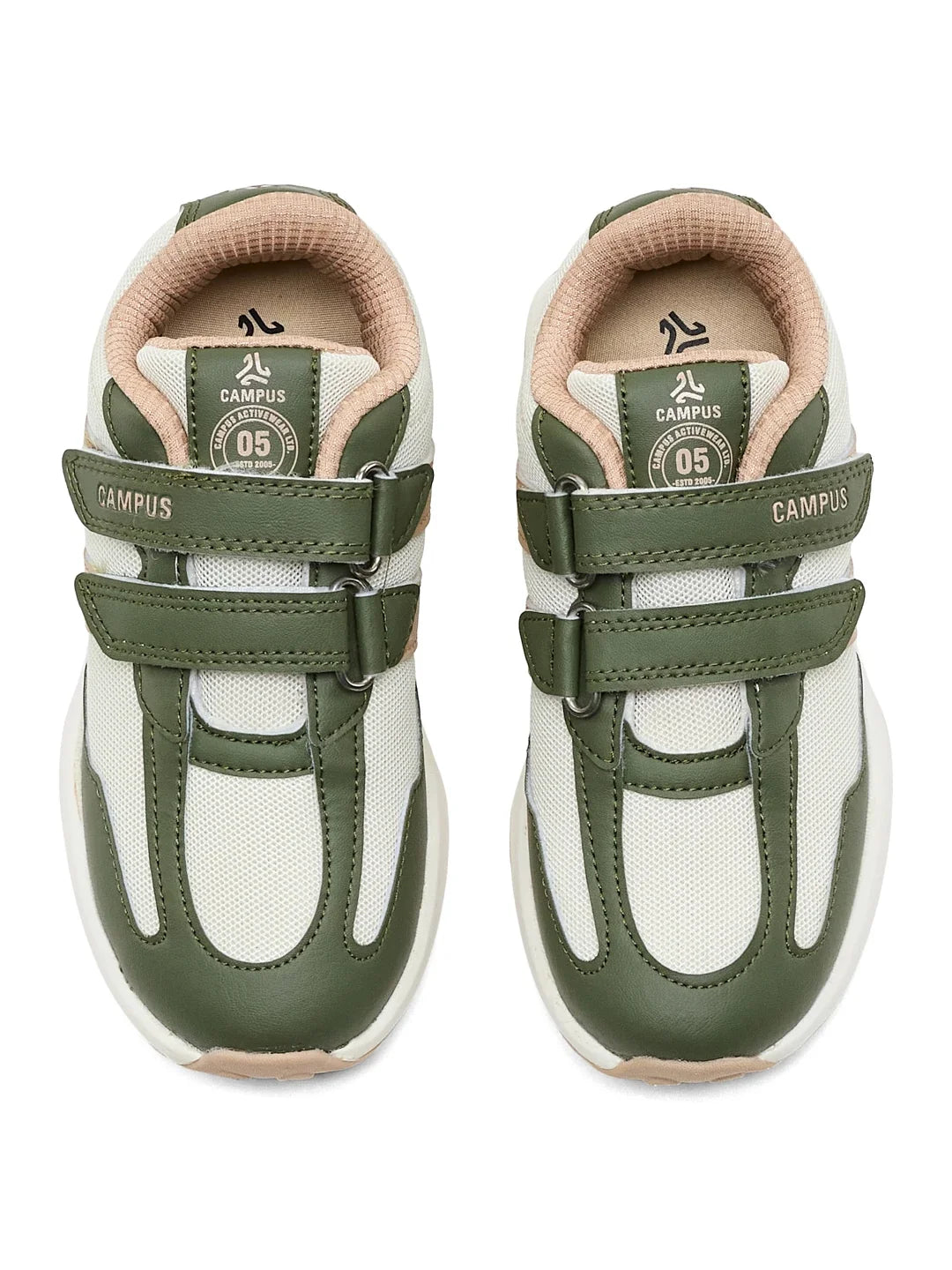 Campus REMI CS K Off White Kids Sneakers olive