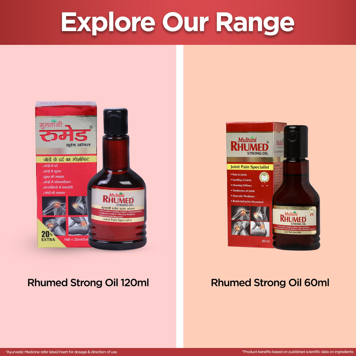 Multani Rhumed SG Tablets for joint pain relief, showing the product packaging and tablets. - Image 7