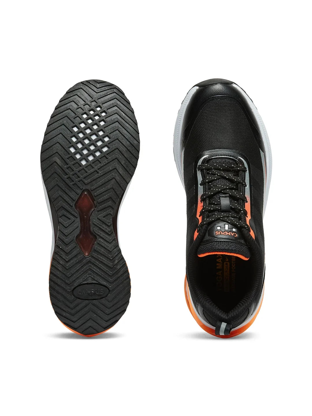 Campus RUSTIK Black Mens Running Shoes