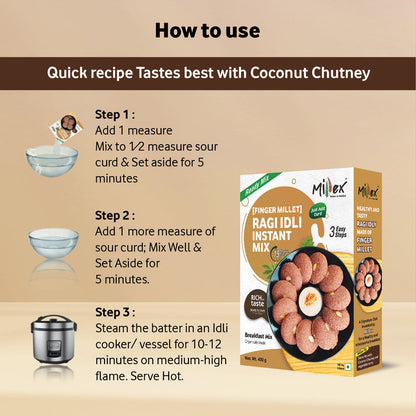 Millex Ragi Idli Instant Mix - PUSHMYCART
