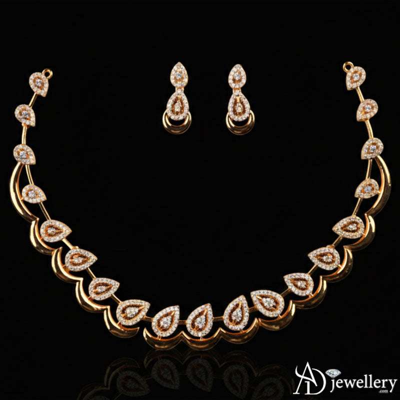 Necklace draped elegantly on a neckline