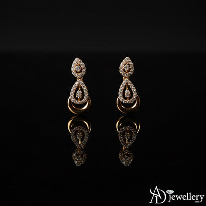 Full necklace set with earrings displayed