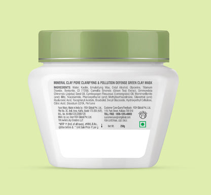 Green clay Pore Clarifying + Pollution Defense face mask