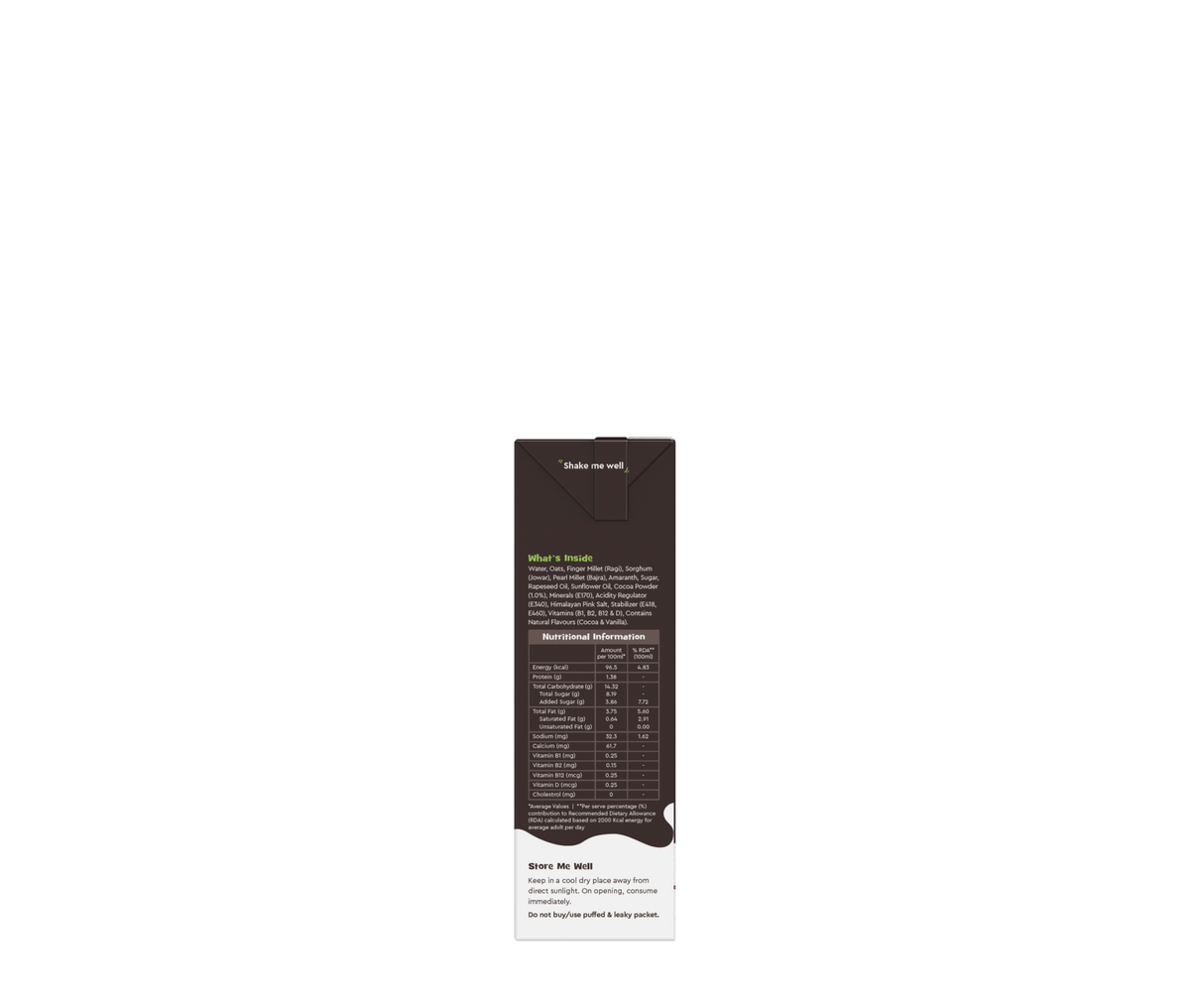 Nourish You Millet mlk chocolate flavour | subscription 200 ml (pack of 6)