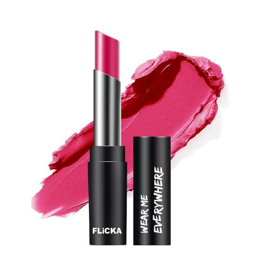 FLiCKA Wear Me Everywhere Creamy Matte Lipstick Flirt With The Pink
