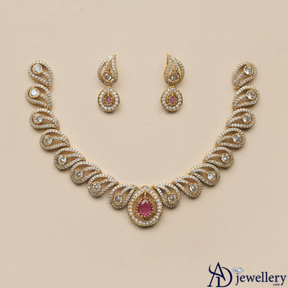 Earrings from the Ruby Petal Necklace Set