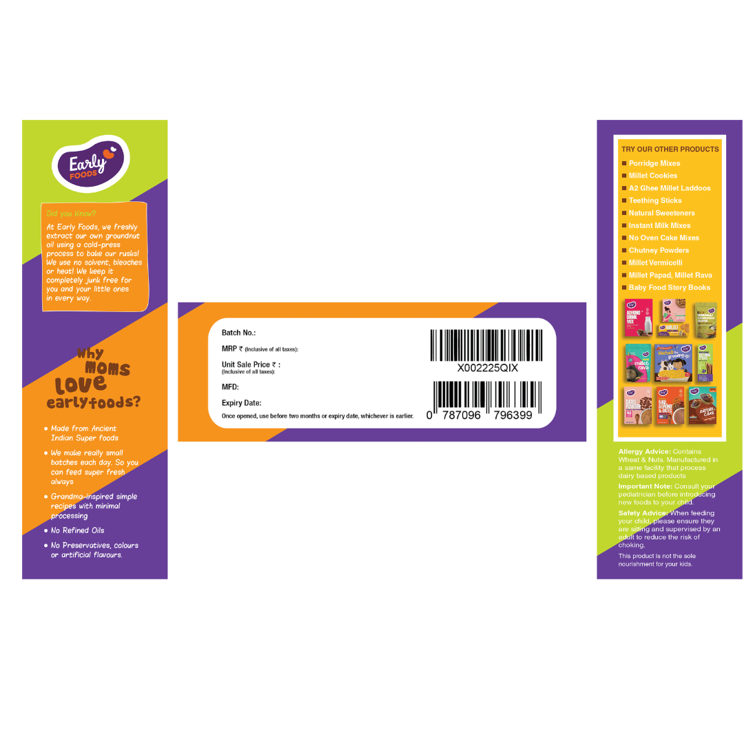 Early Foods Multigrain Millet Rusk