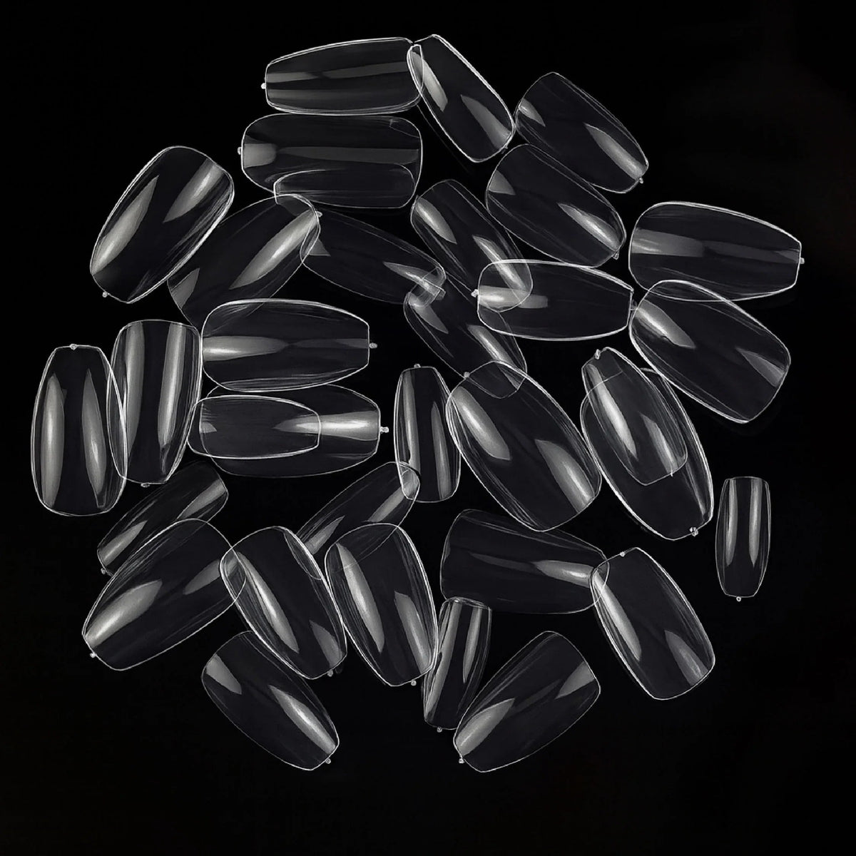 Shills Professional PKT 500pcs Short Ballet Nail Tips Clear