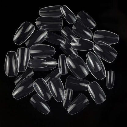 Shills Professional PKT 500pcs Short Ballet Nail Tips Clear