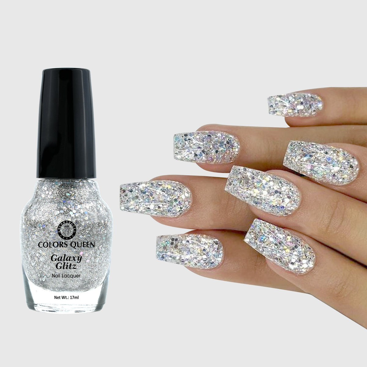 Colors Queen Galaxy Glitz Nail Paint | 17ml