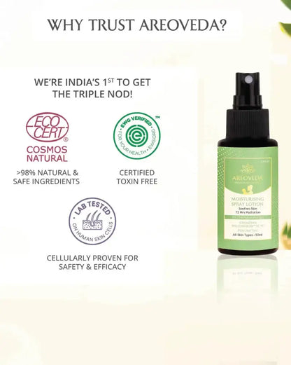 Moisturizing spray lotion bottle