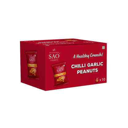 SAO Foods Chilli Garlic flavored Peanuts 450gm