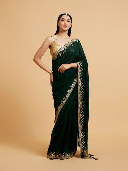 Mohey Sublime Green Elegance Saree