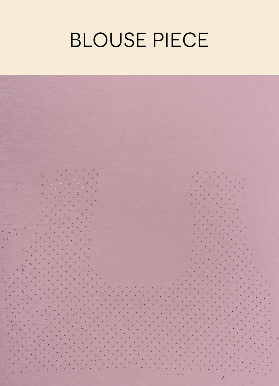Mohey Lavender Pink Saree with Stone Work - view 6