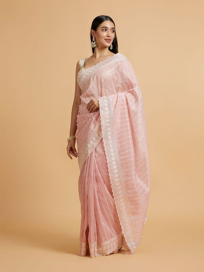 Mohey Pink Elegance Saree - view 3