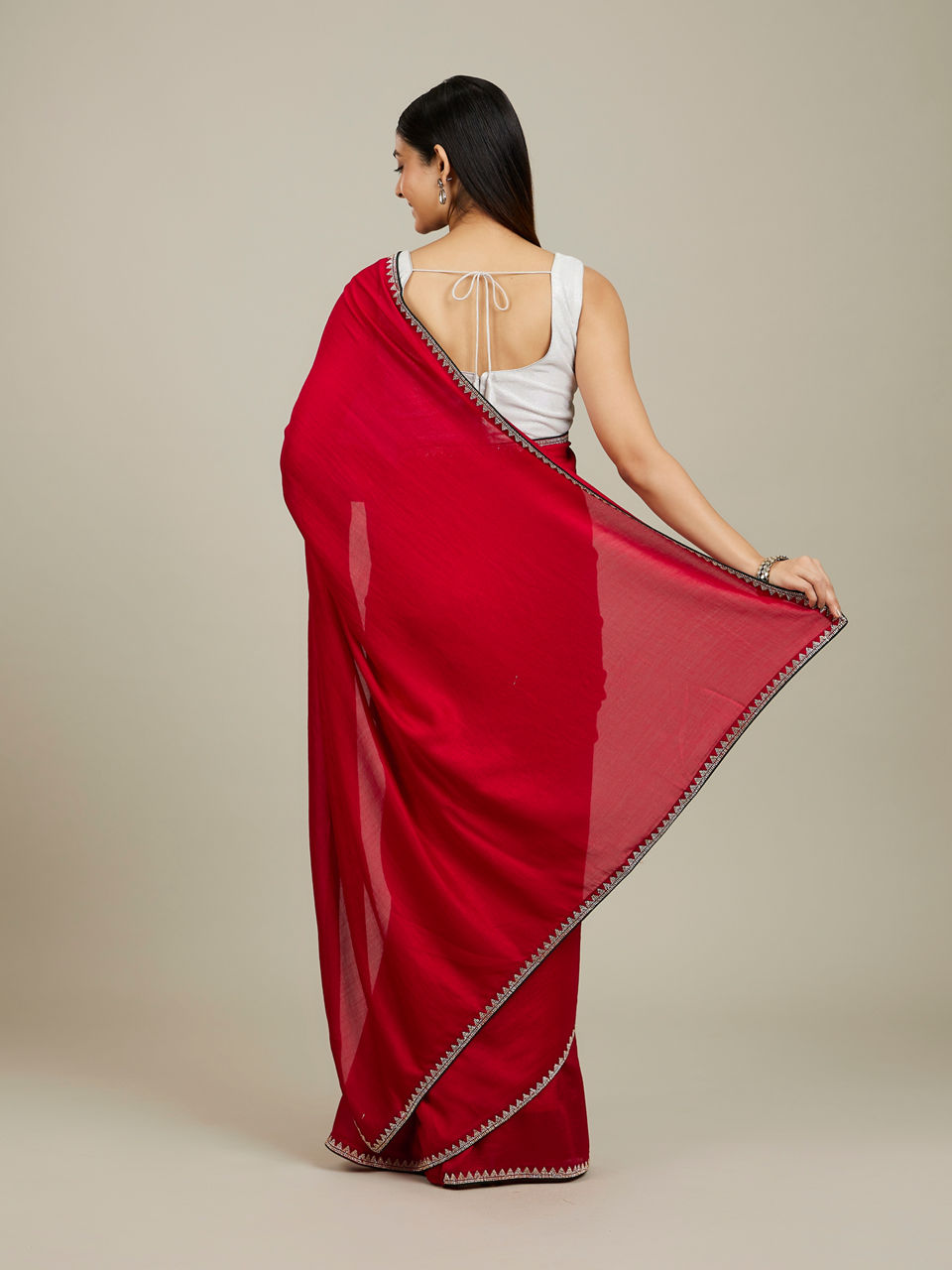 Mohey Red Radiance Silk Saree - view 5