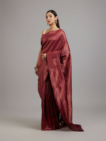 Mohey Wine Delight Classy Saree - view 3