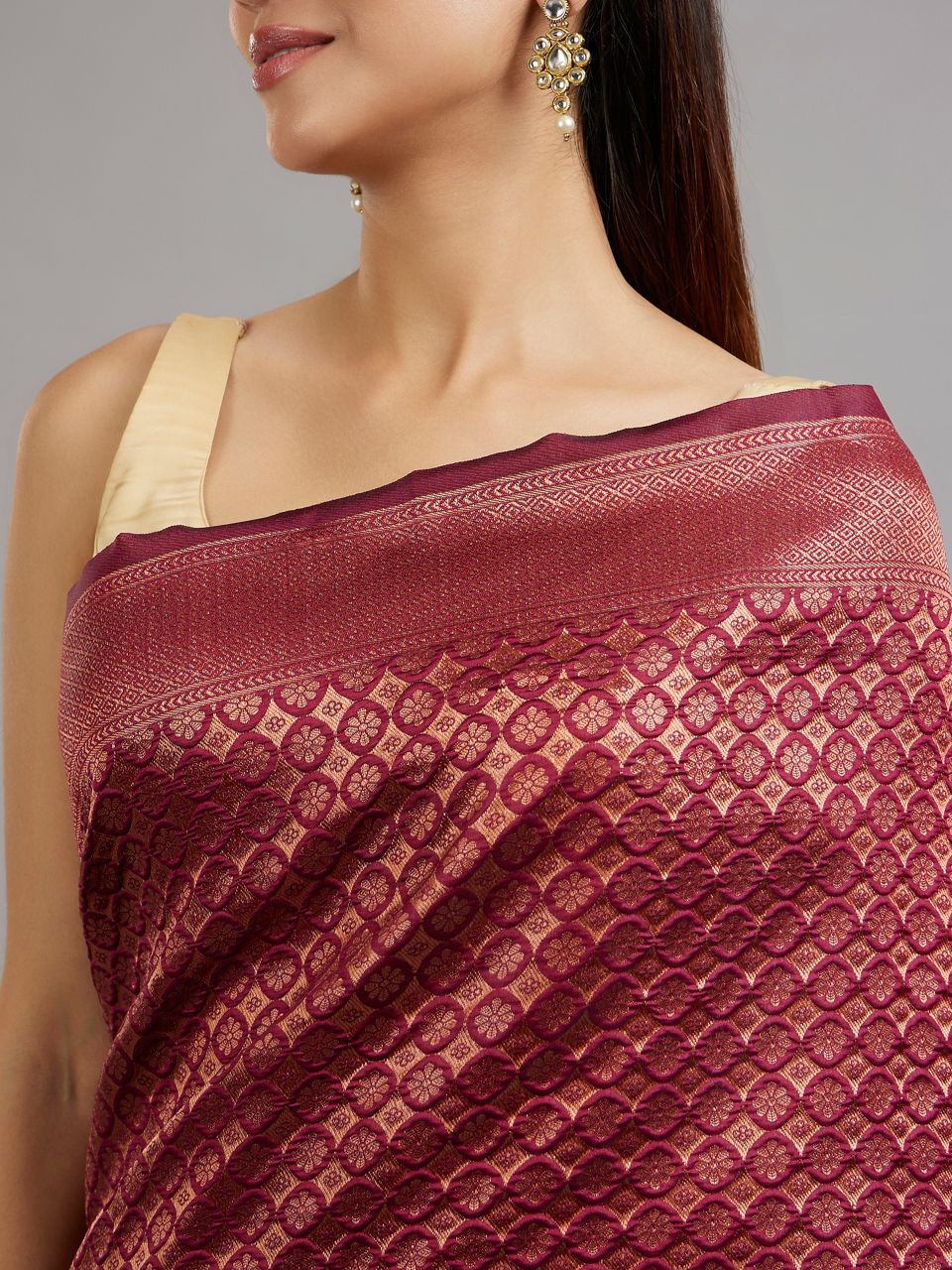 Mohey Wine Delight Classy Saree - view 4