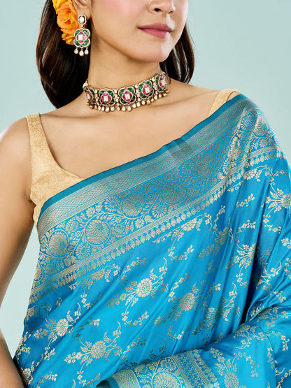 Mohey Sapphire Serenity Saree - view 4