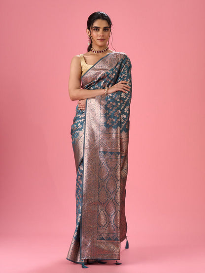 Mohey Regal Blue Extravagance Saree