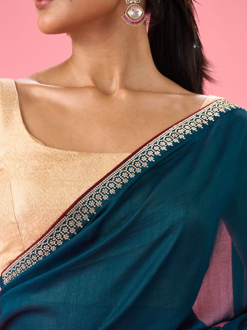 Mohey Regal Blue Saree - view 4
