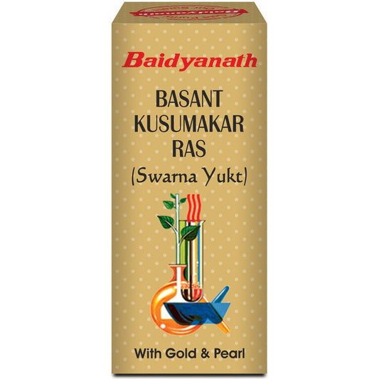 Baidyanath Basant Kusumakar Ras With Gold 10 Tabs - PUSHMYCART