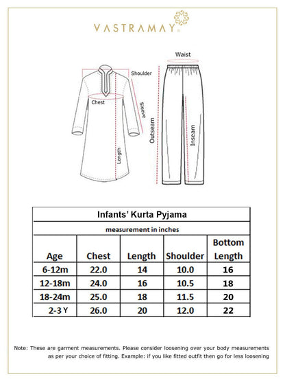 Vastramay sishu boys navy blue badhni kurta and patiala set