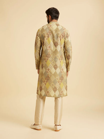 Manyavar Emerald Elegance Kurta Pajama - view 6