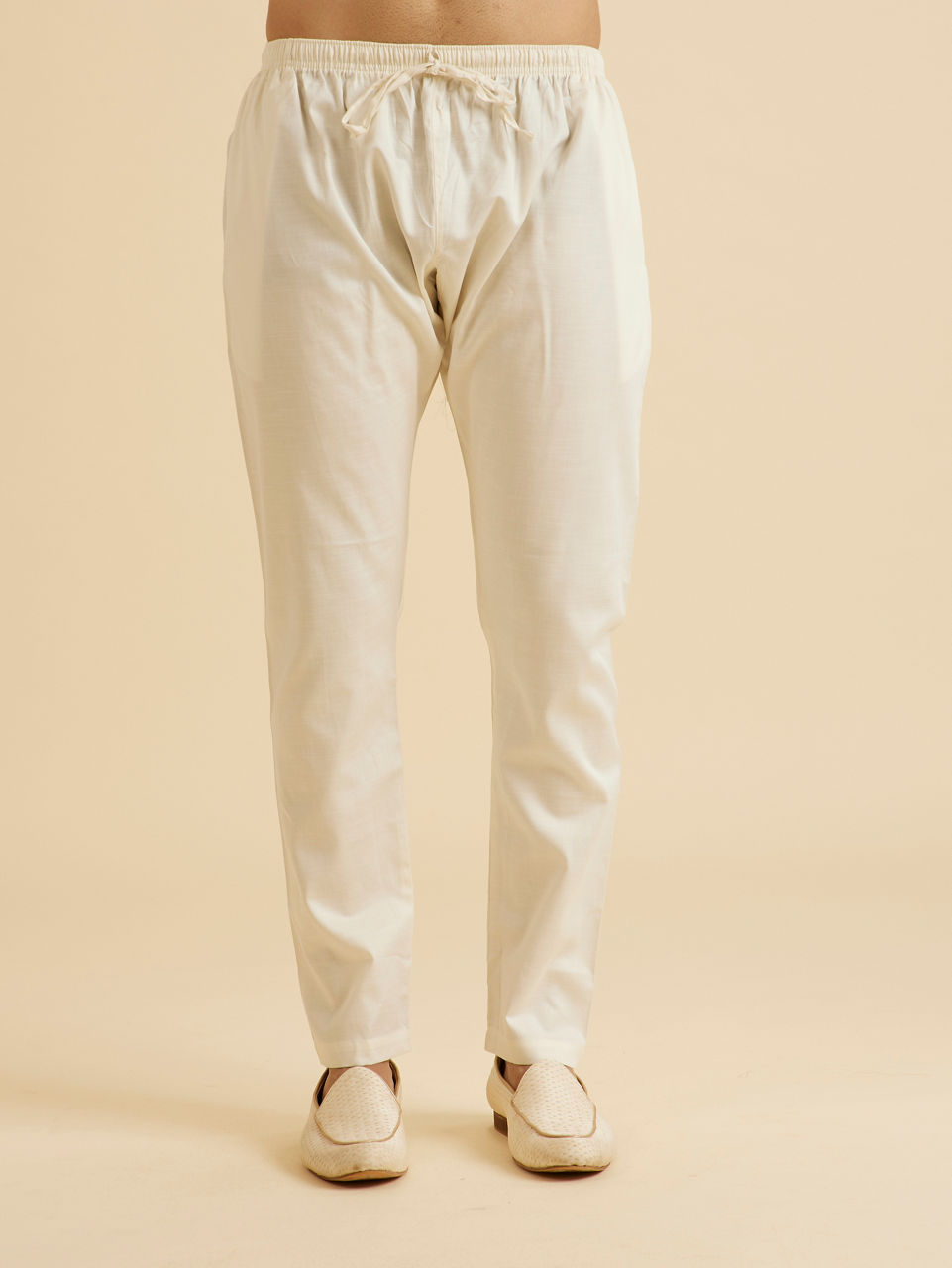 Manyavar Cream Elegance Kurta Pajama - view 5