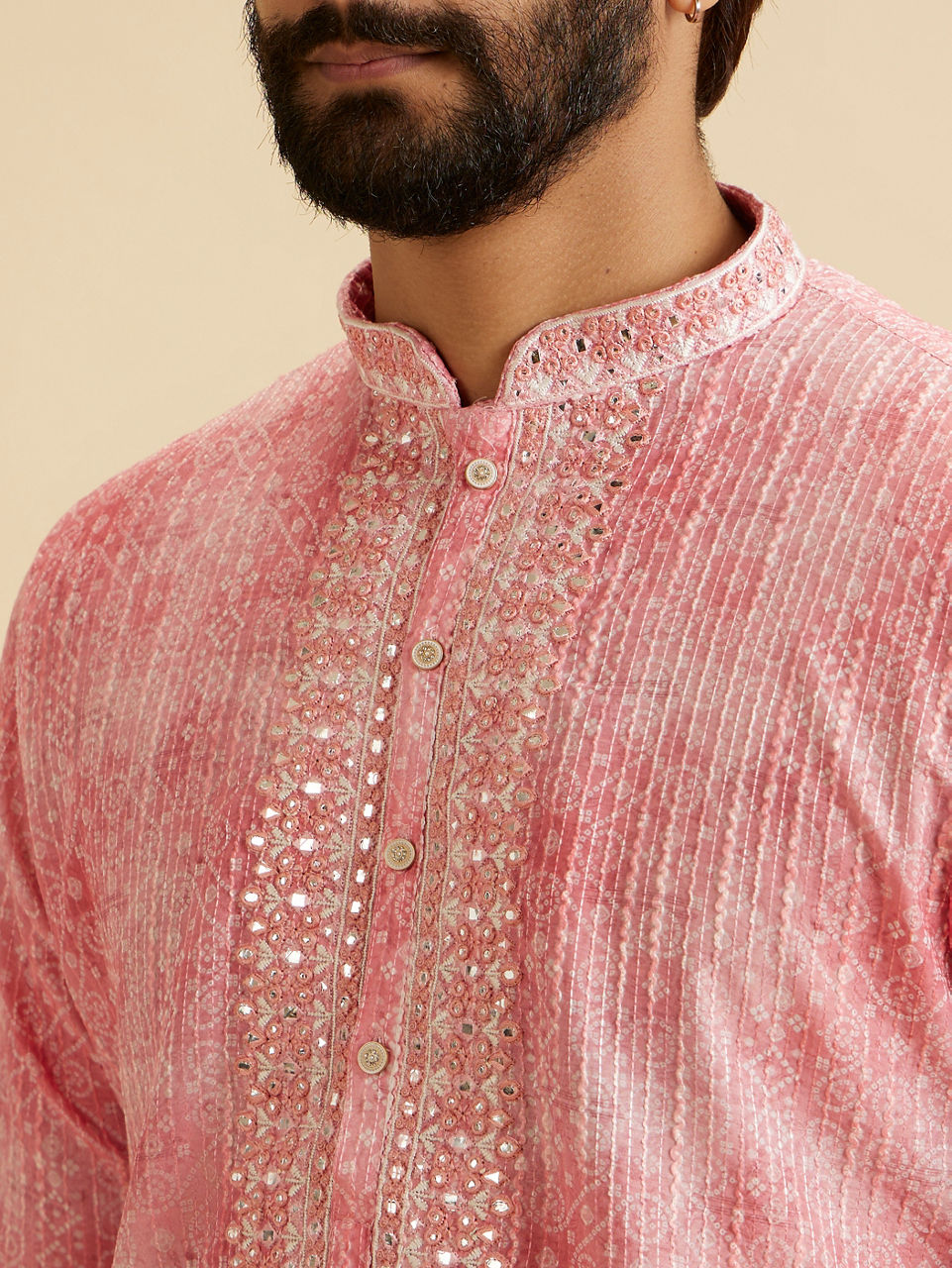 Manyavar Cherry Blossom Elegance Kurta Pajama - view 2