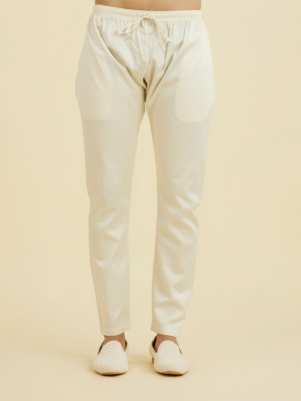 Manyavar Cream Elegance Kurta Pajama - view 5