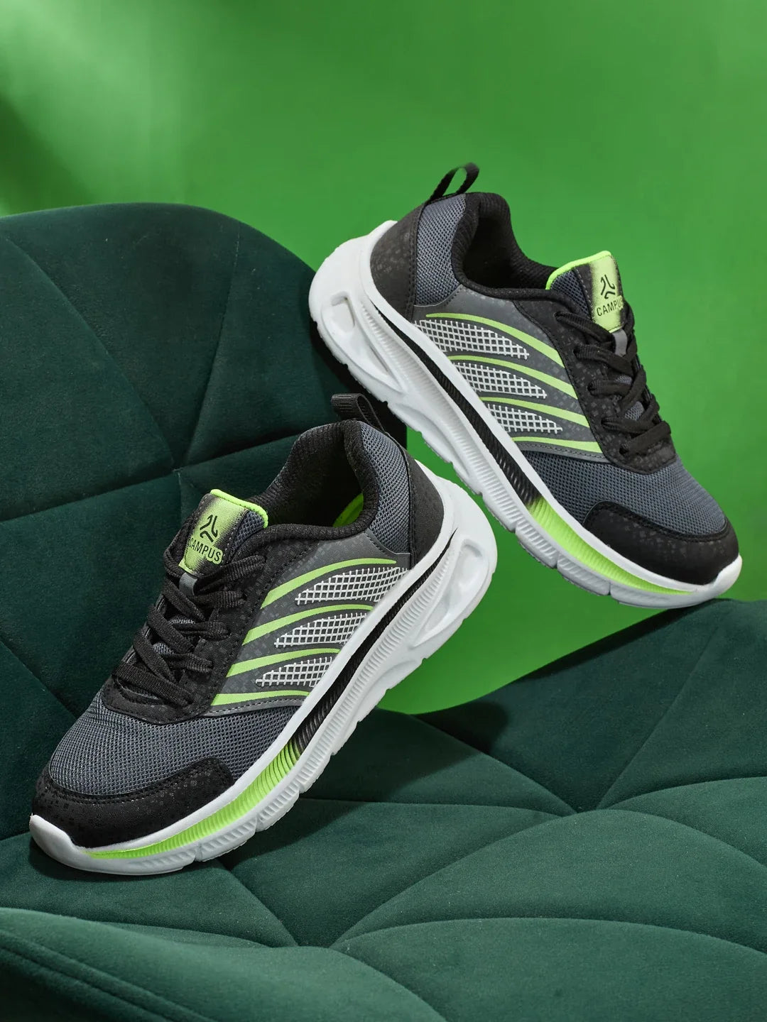Campus SIDEBEAT CH Black Child Running Shoes