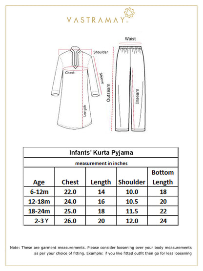 Vastramay SISHU Boys Black Silk Blend Kurta Pyjama Set