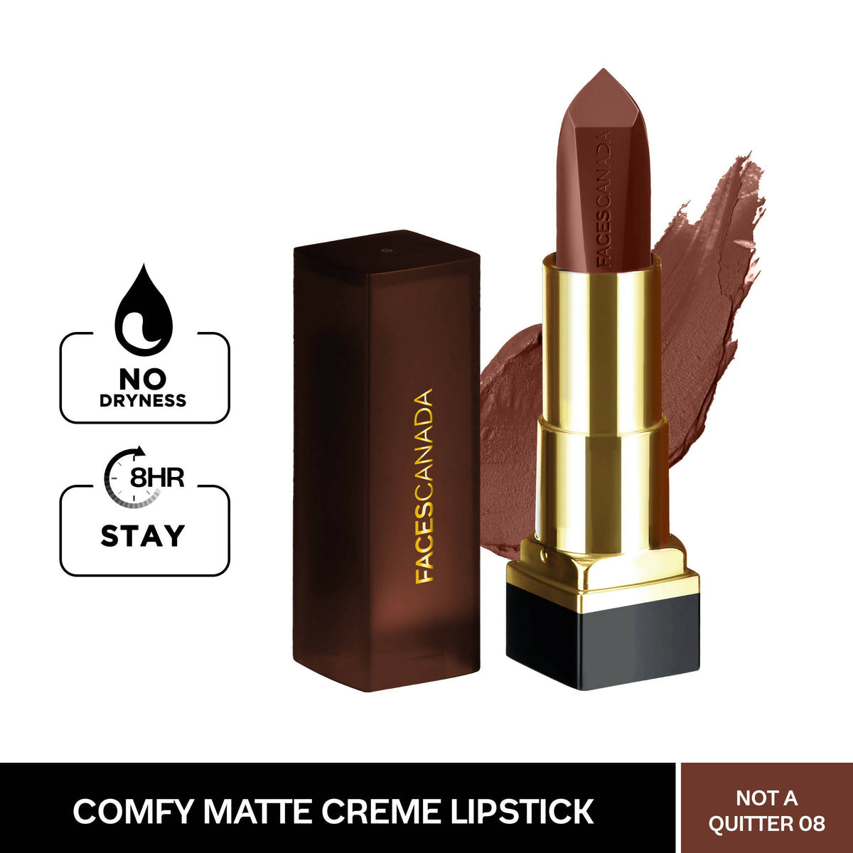 Faces Canada Comfy Matte Creme Lipstick - Not A Quitter 08 - PUSHMYCART