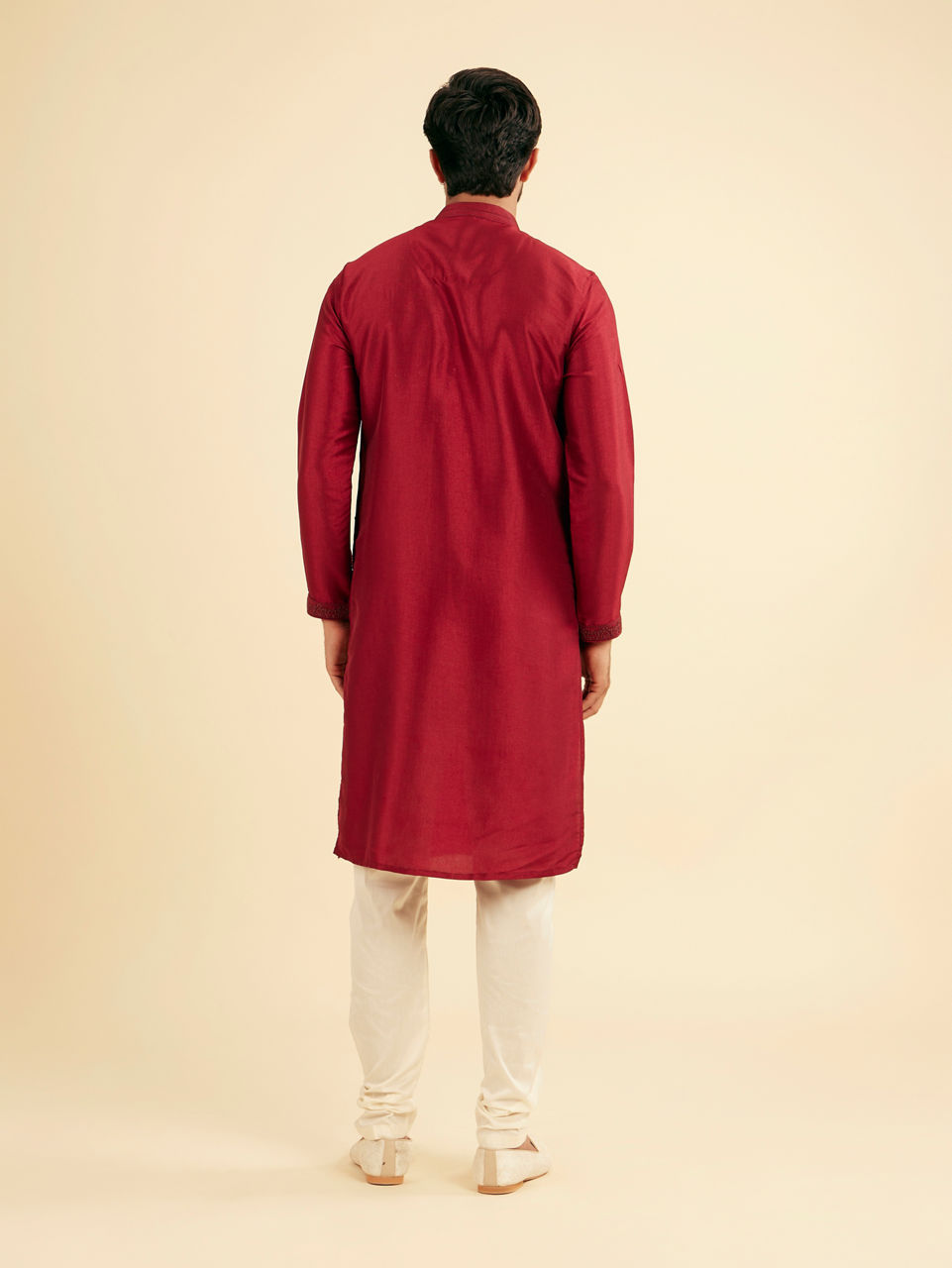 Manyavar Radiant Red Kurta Pajama - view 6