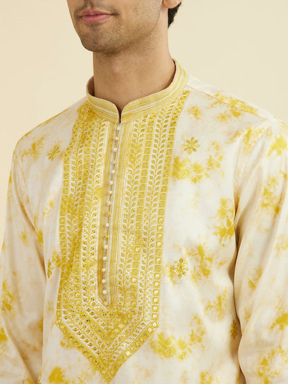 Manyavar Radiant Yellow Kurta Pajama - view 2
