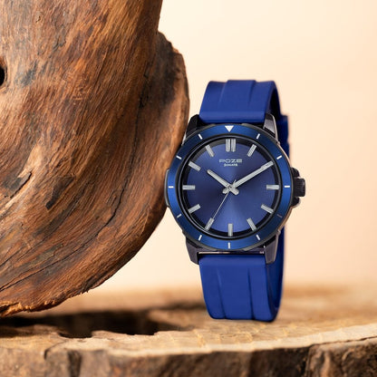 Sonata Poze Quartz Analog Blue Dial Blue Silicone Strap Watch For Men image 1