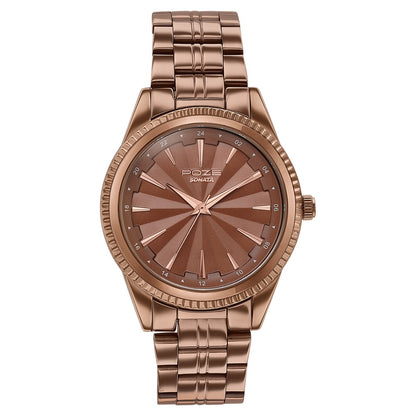 Sonata Poze By Sonata Quartz Analog Brown Dial Brown Metal Strap Watch For Men Style SP70096QM01W image 2