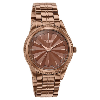 Sonata Poze By Sonata Quartz Analog Brown Dial Brown Metal Strap Watch For Men Style SP70096QM01W image 3