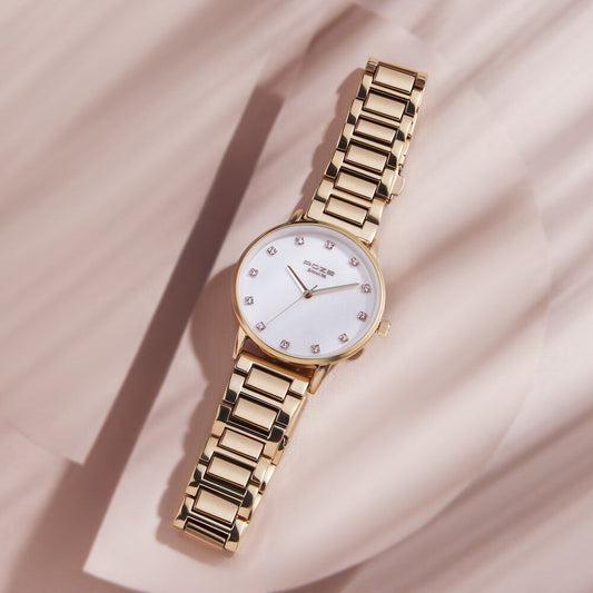 Sonata Poze Quartz Analog White Dial Metal Strap Watch for Women - image 1