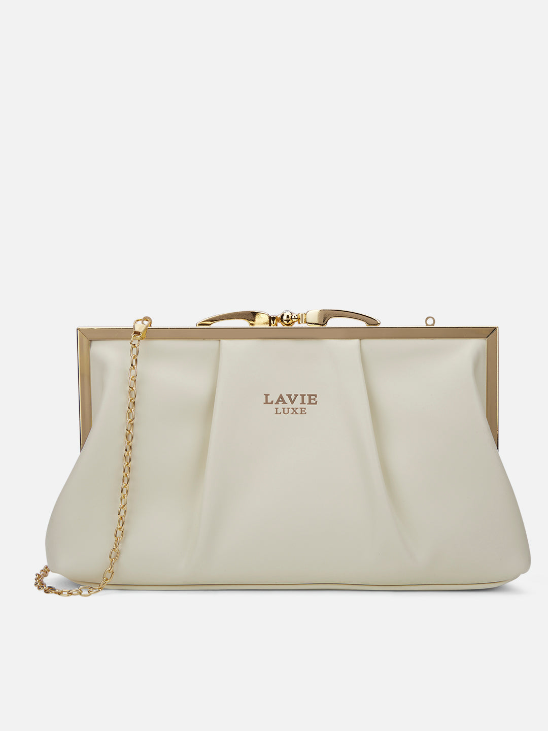 Lavie Luxe Pleato 2-Compartment Frame Medium Sling Bag